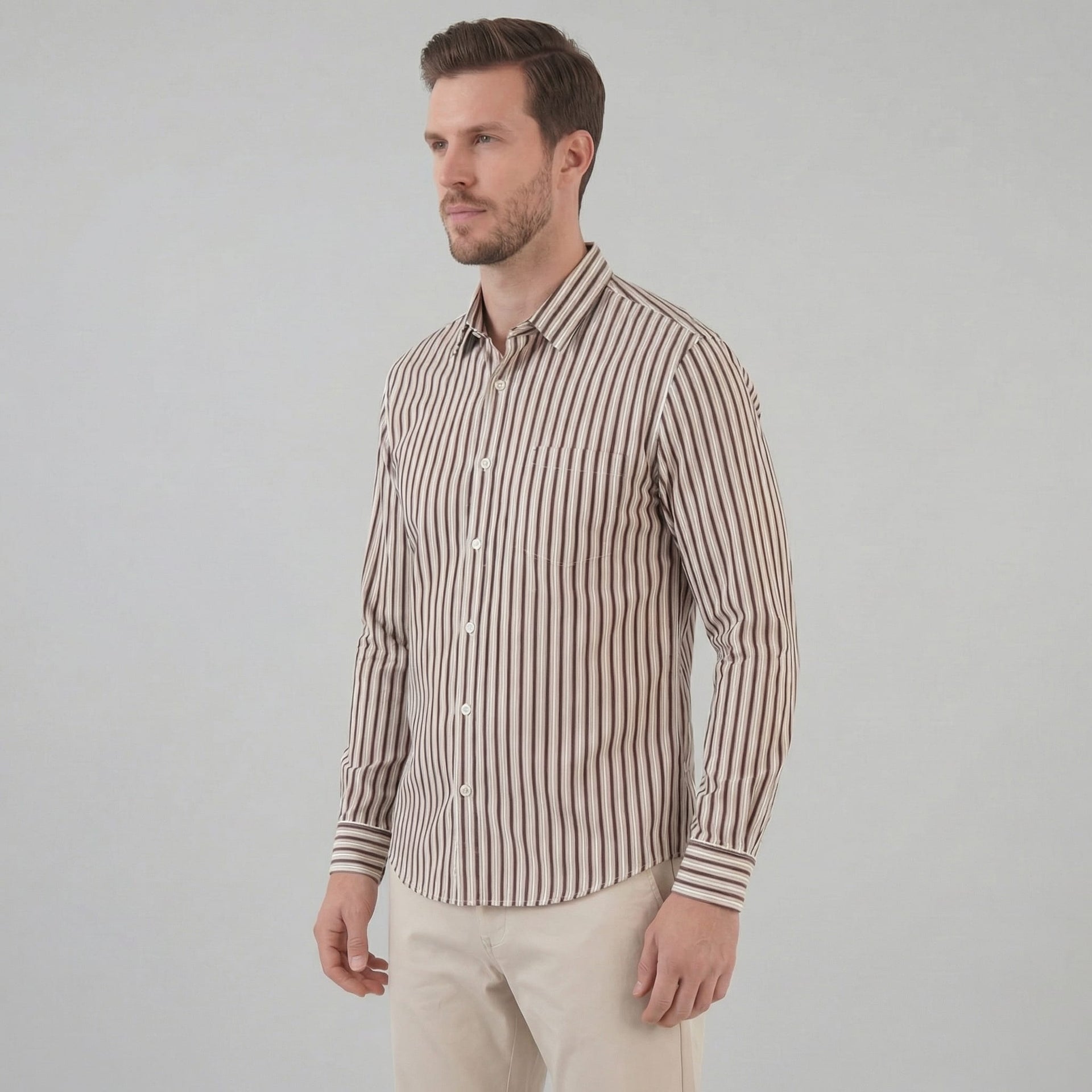 Morgan Striped Cotton Blend Shirt