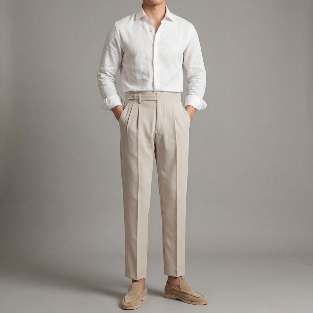 Carrington High Waisted Pleated Pants_1