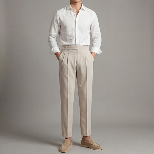 Carrington High Waisted Pleated Pants_1
