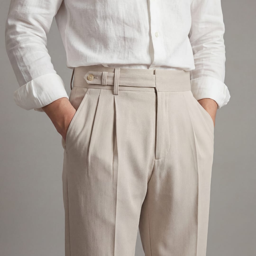 Carrington High Waisted Pleated Pants