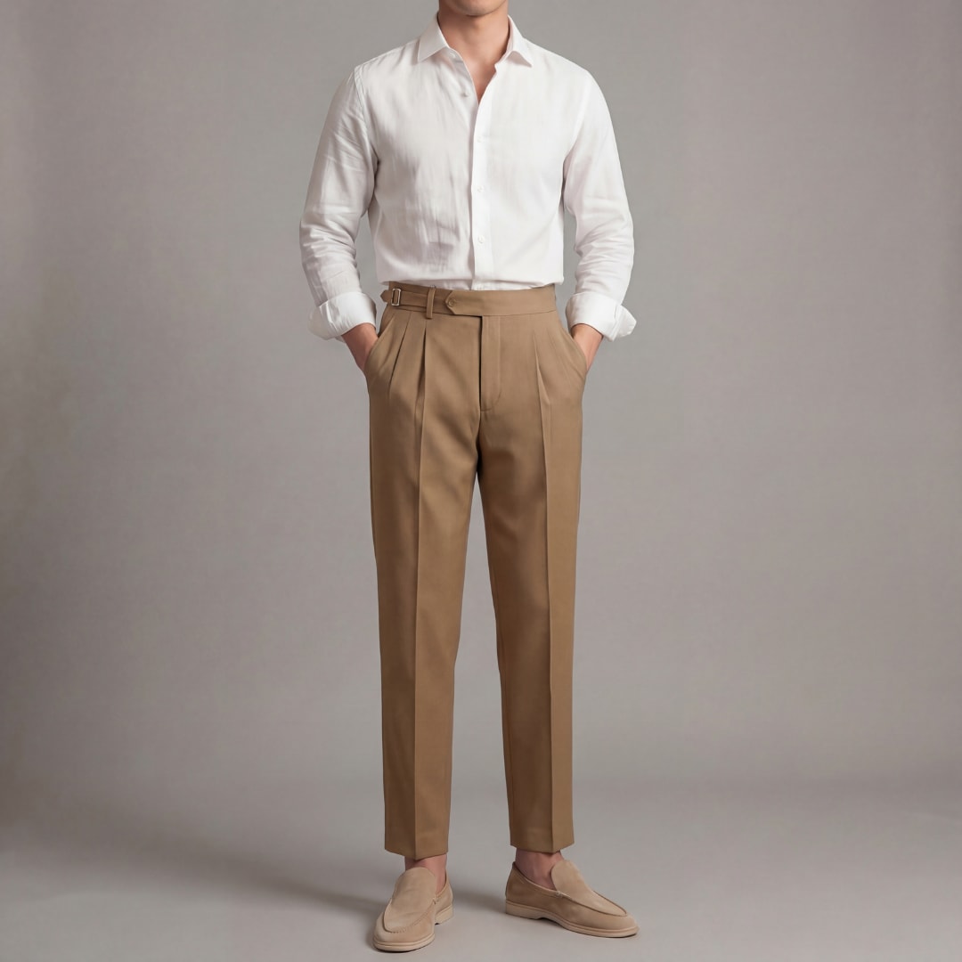 Carrington High Waisted Pleated Pants_4