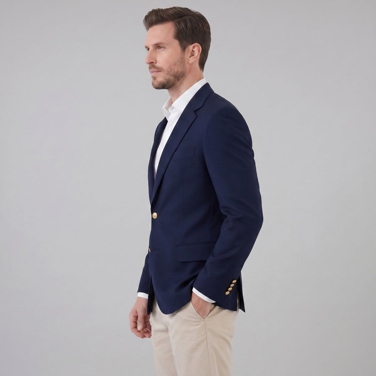 Grant Gold Button Tailored Blazer_2