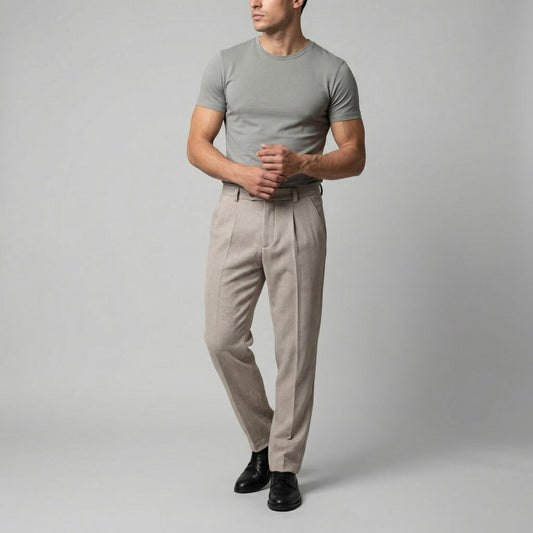 Clifton Herringbone Tapered Pants_1