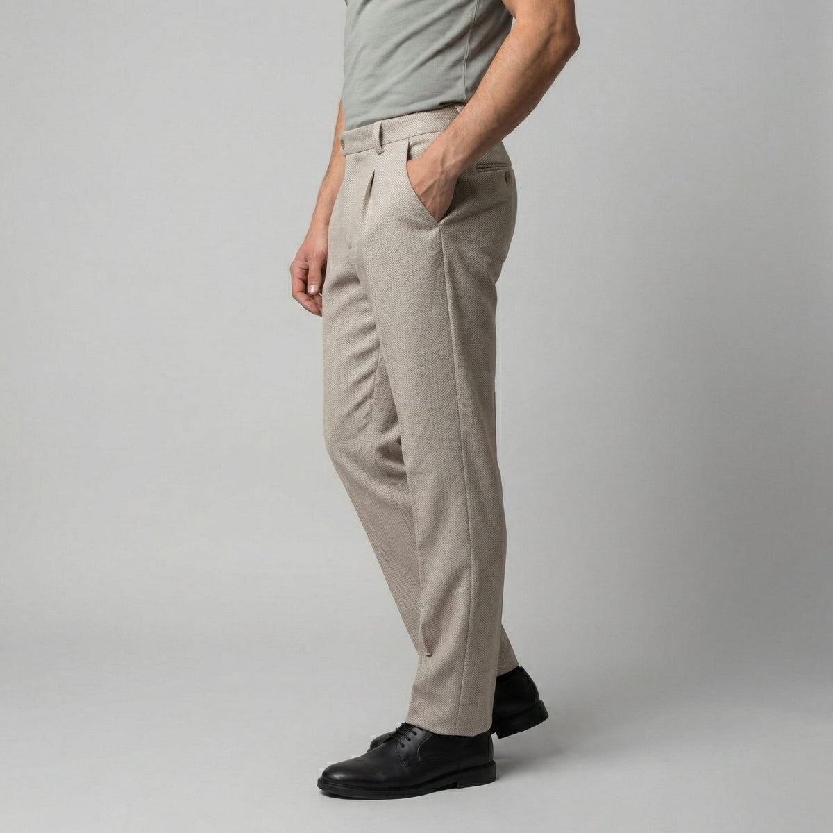 Clifton Herringbone Tapered Pants
