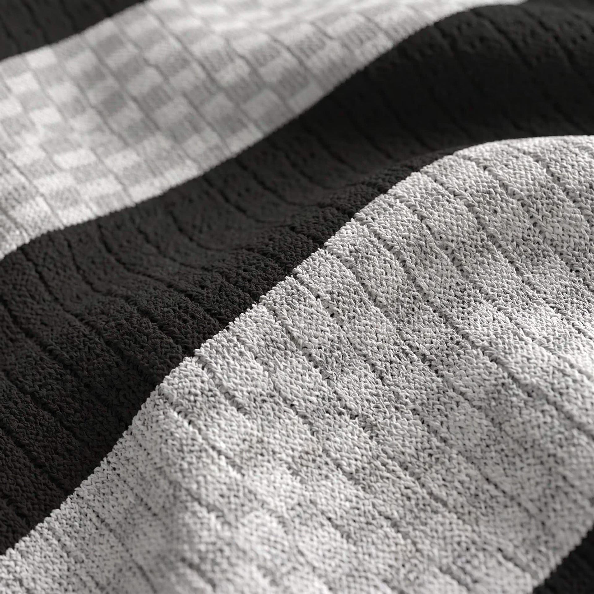 Ledger Striped Open Knit Polo Shirt