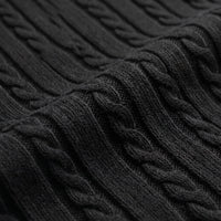 Wyatt Cable Knit Contrast Trim Polo Shirt