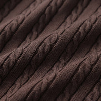 Wyatt Cable Knit Contrast Trim Polo Shirt