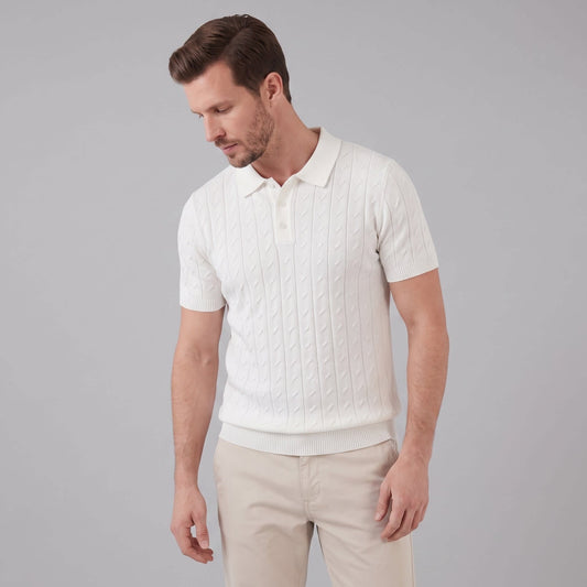 Xander Textured Knit Polo Shirt_1
