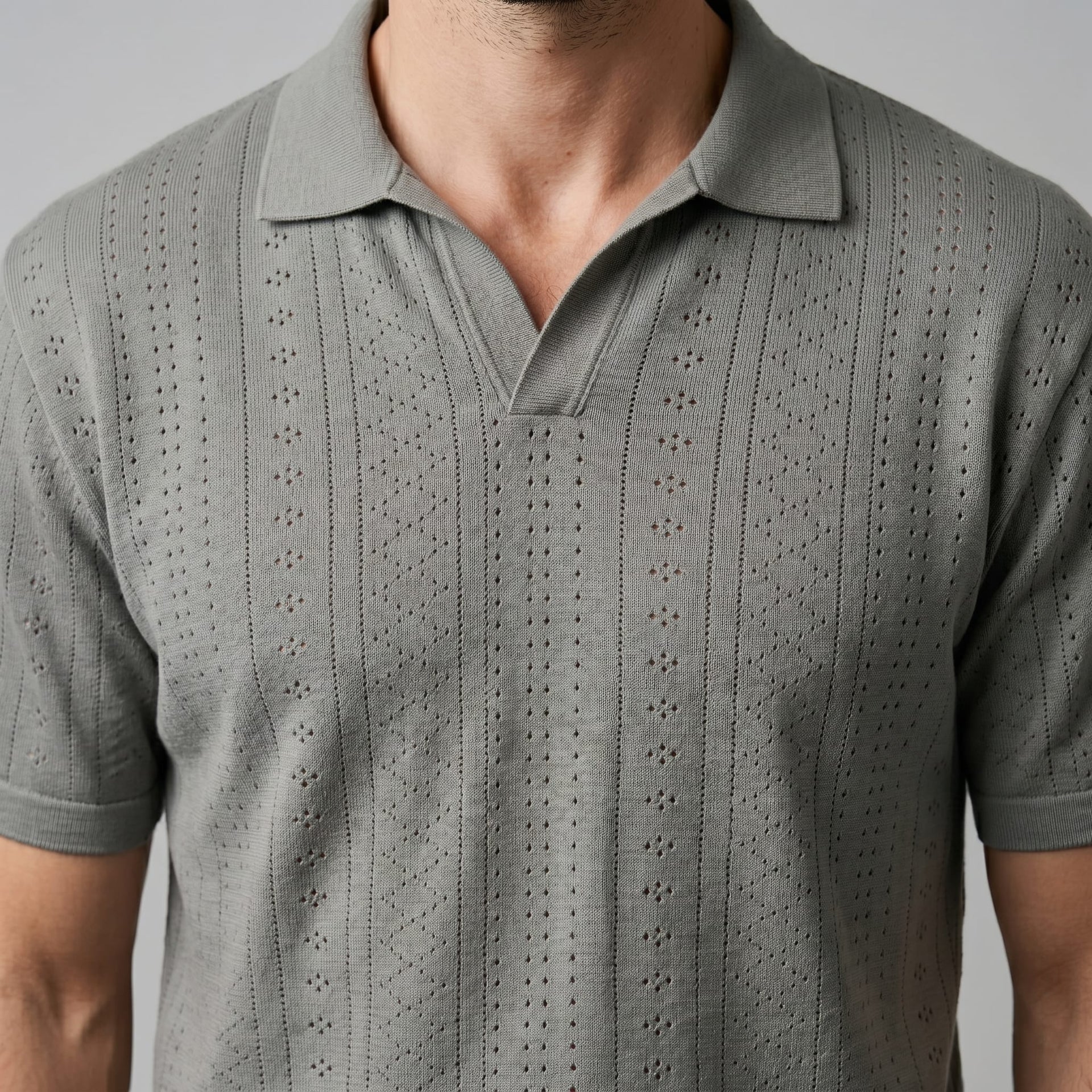 Xander Textured Knit Polo Shirt