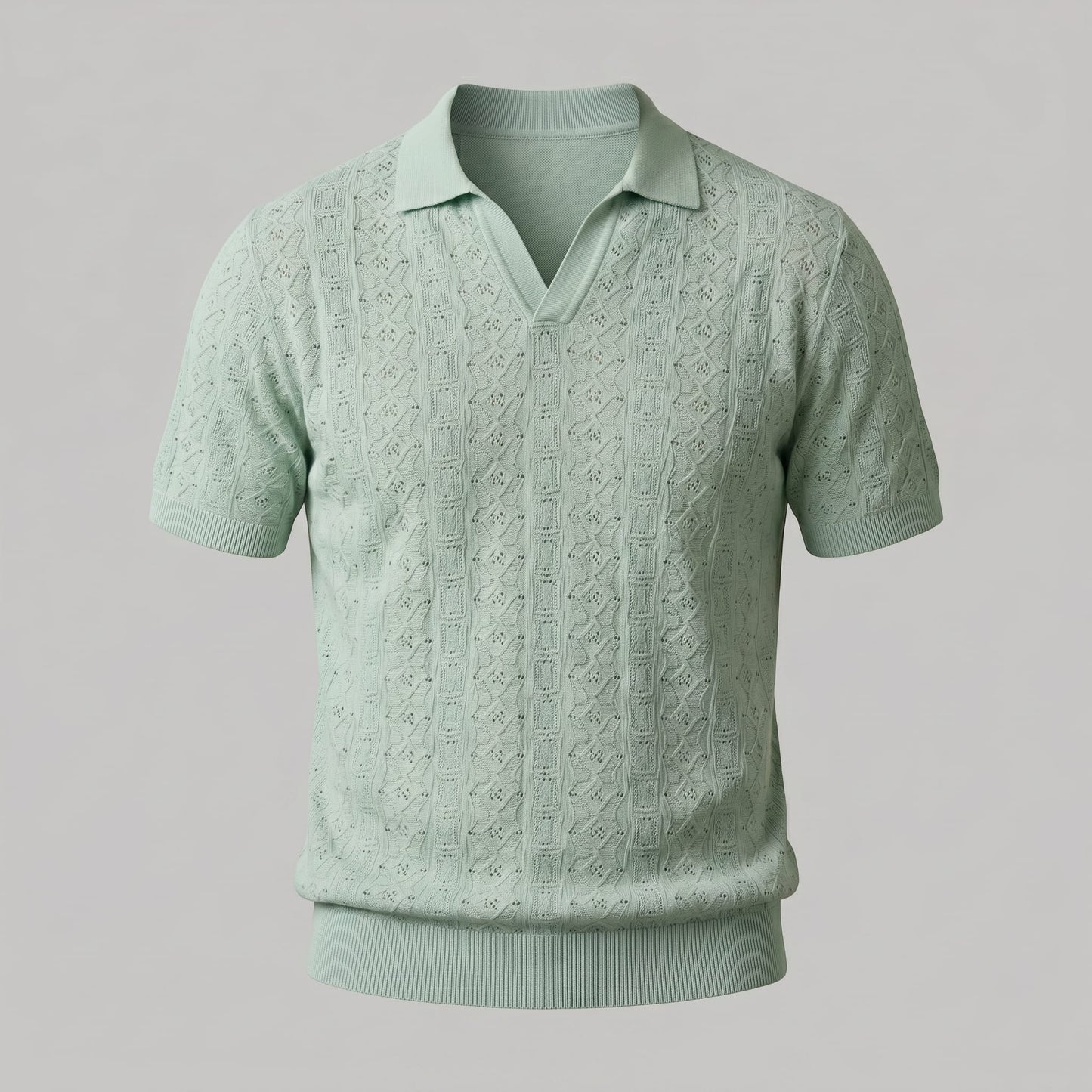 Xander Textured Knit Polo Shirt_11