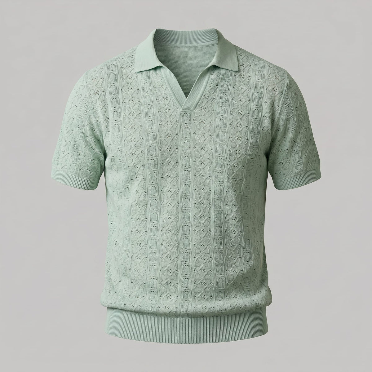 Xander Textured Knit Polo Shirt