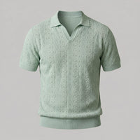Xander Textured Knit Polo Shirt