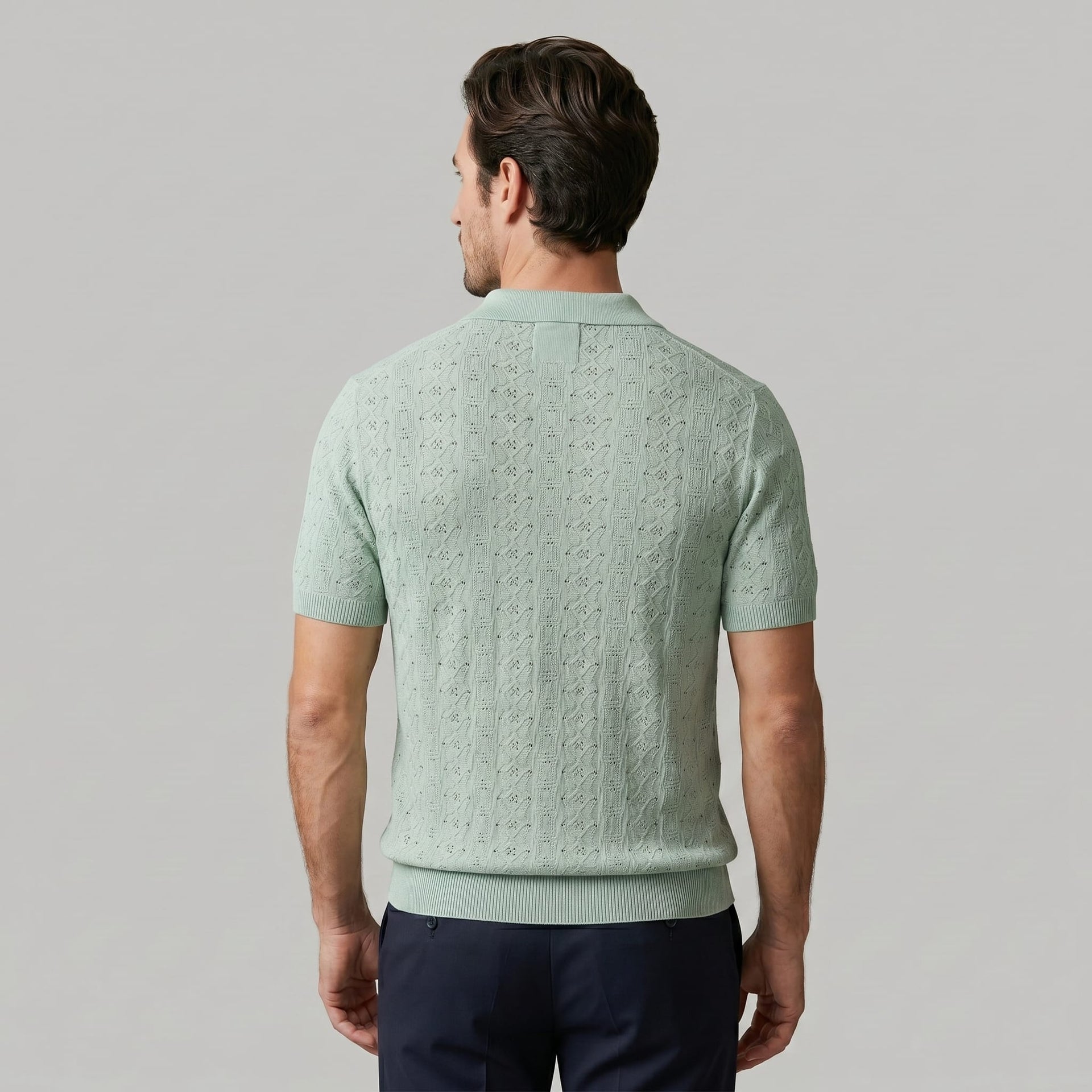 Xander Textured Knit Polo Shirt
