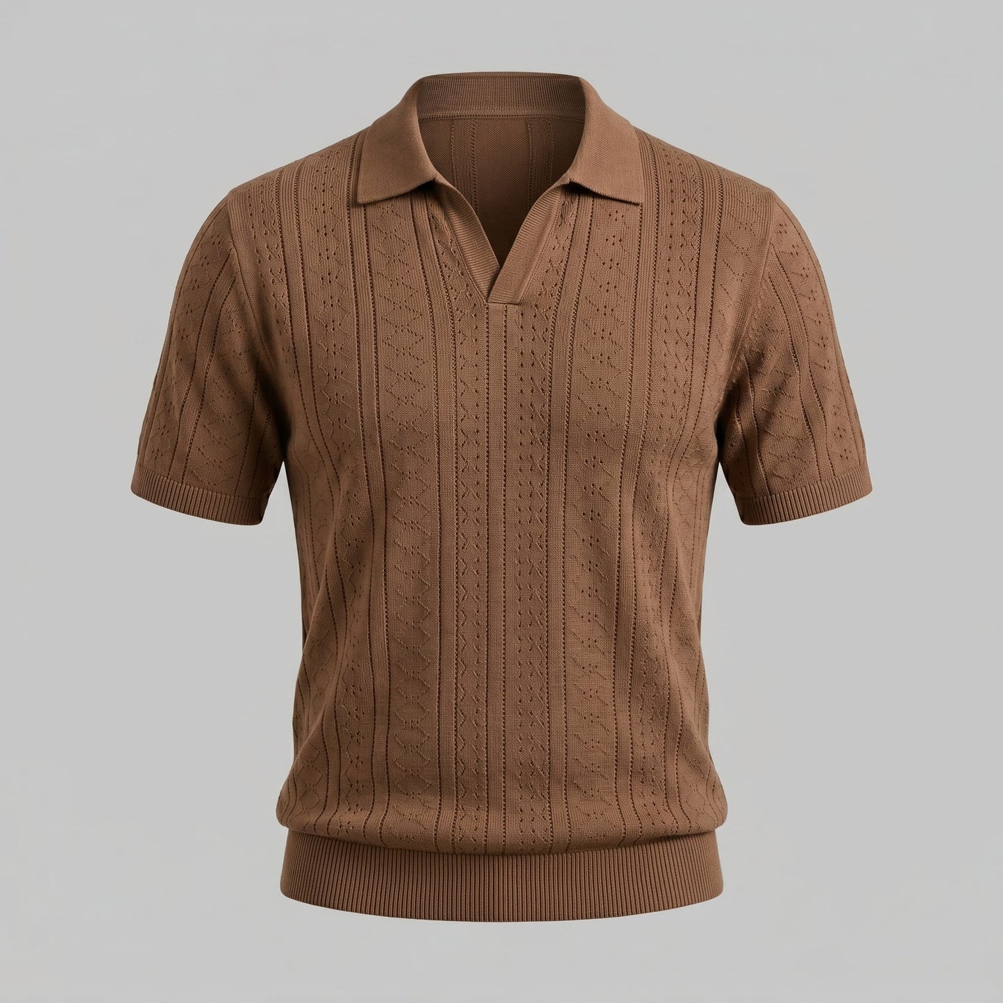Xander Textured Knit Polo Shirt_2