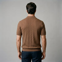 Xander Textured Knit Polo Shirt