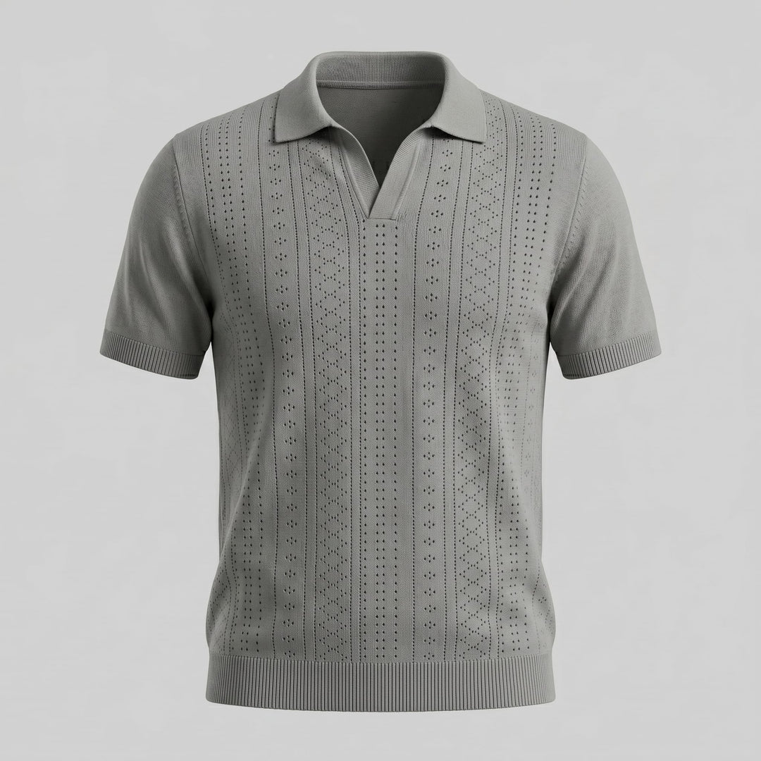 Xander Textured Knit Polo Shirt