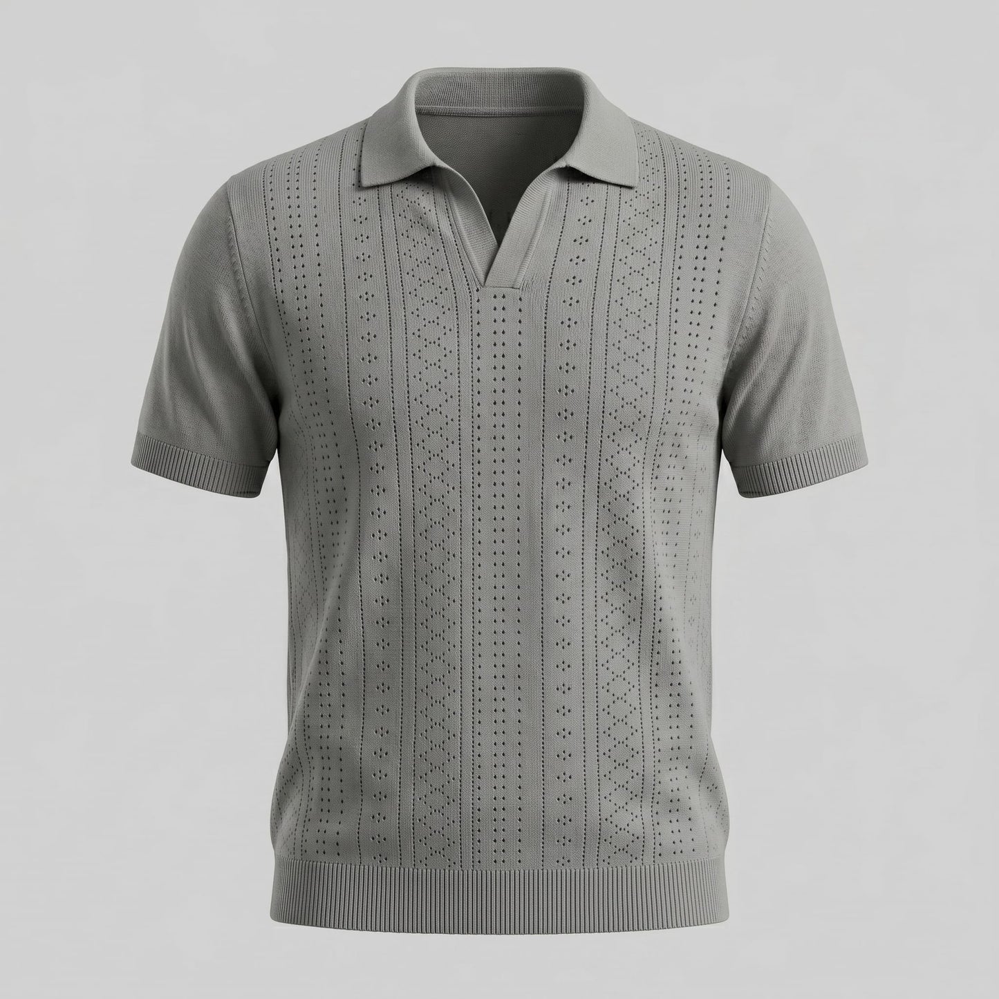 Xander Textured Knit Polo Shirt_6