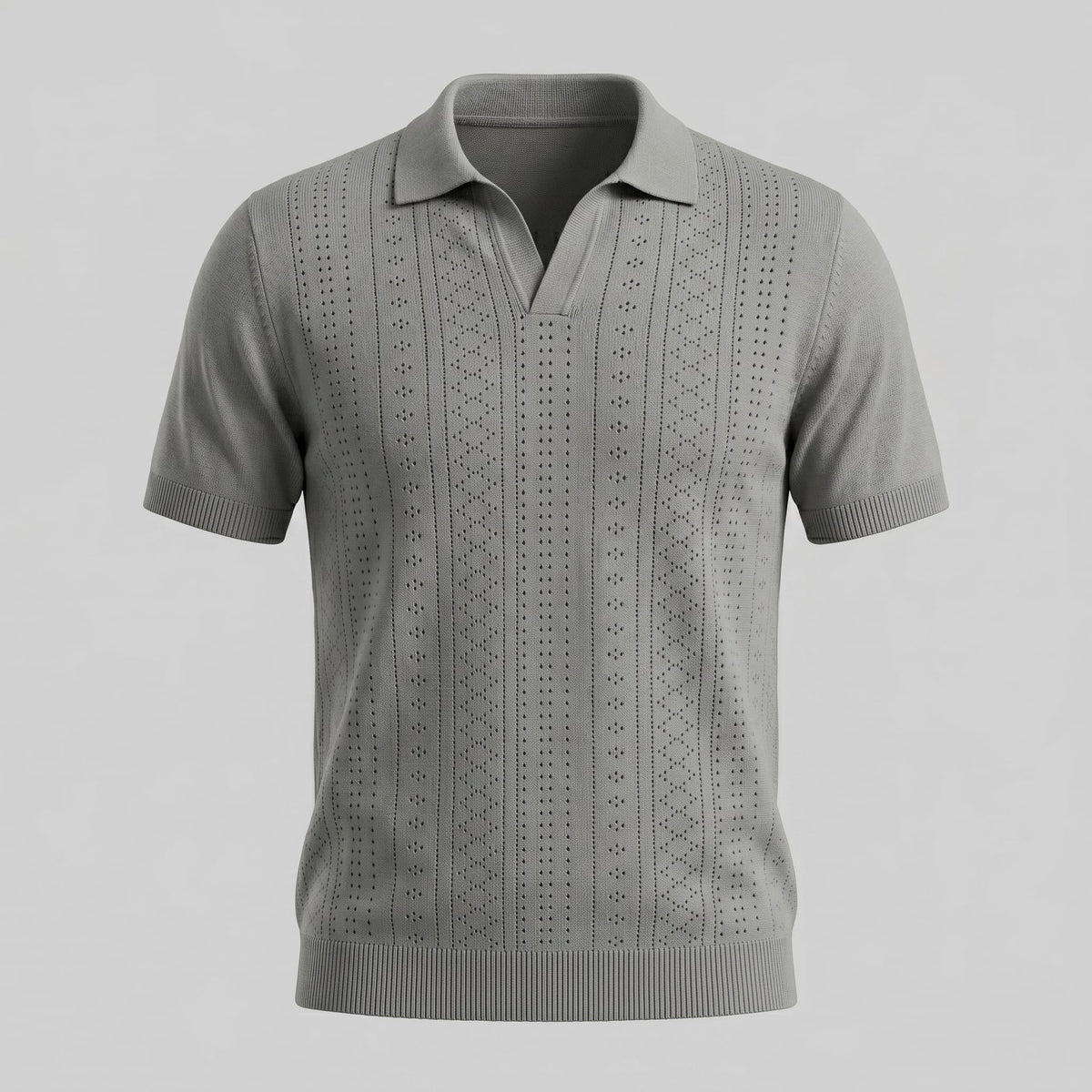 Xander Textured Knit Polo Shirt