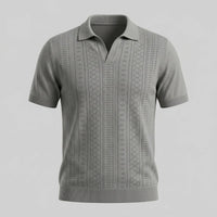 Xander Textured Knit Polo Shirt