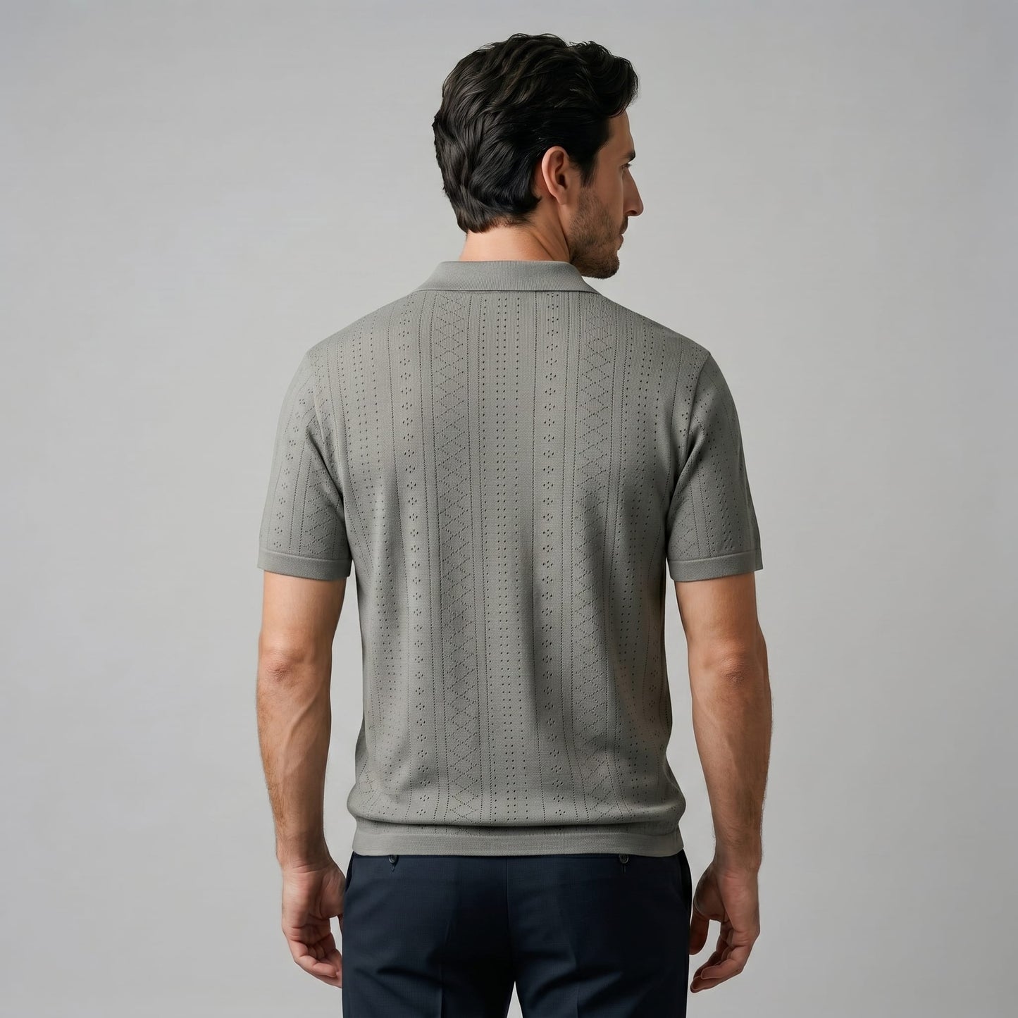 Xander Textured Knit Polo Shirt_9