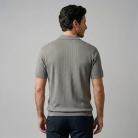 Xander Textured Knit Polo Shirt
