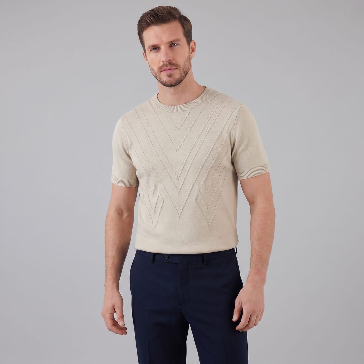 Nash Textured Knit Crew Neck T-Shirt_1