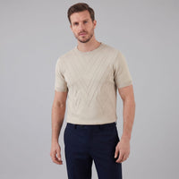 Nash Textured Knit Crew Neck T-Shirt