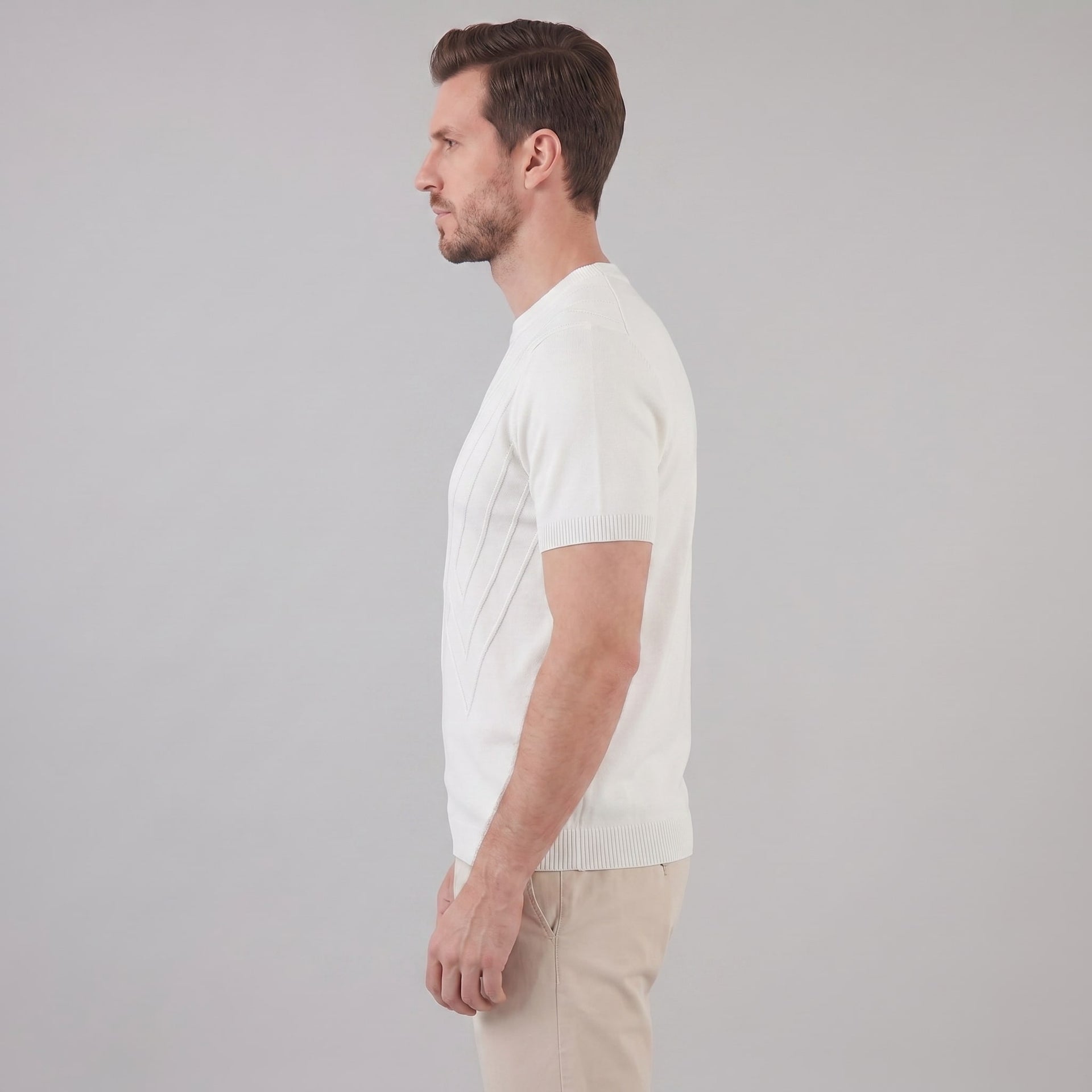 Nash Textured Knit Crew Neck T-Shirt