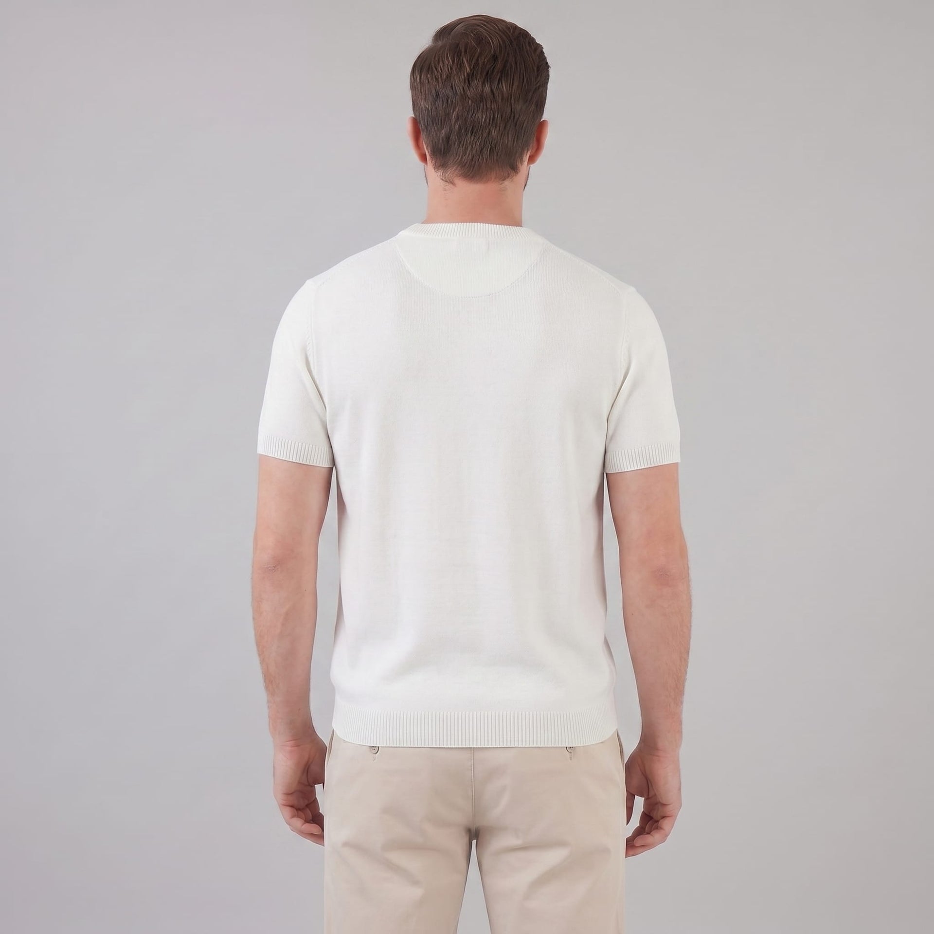 Nash Textured Knit Crew Neck T-Shirt