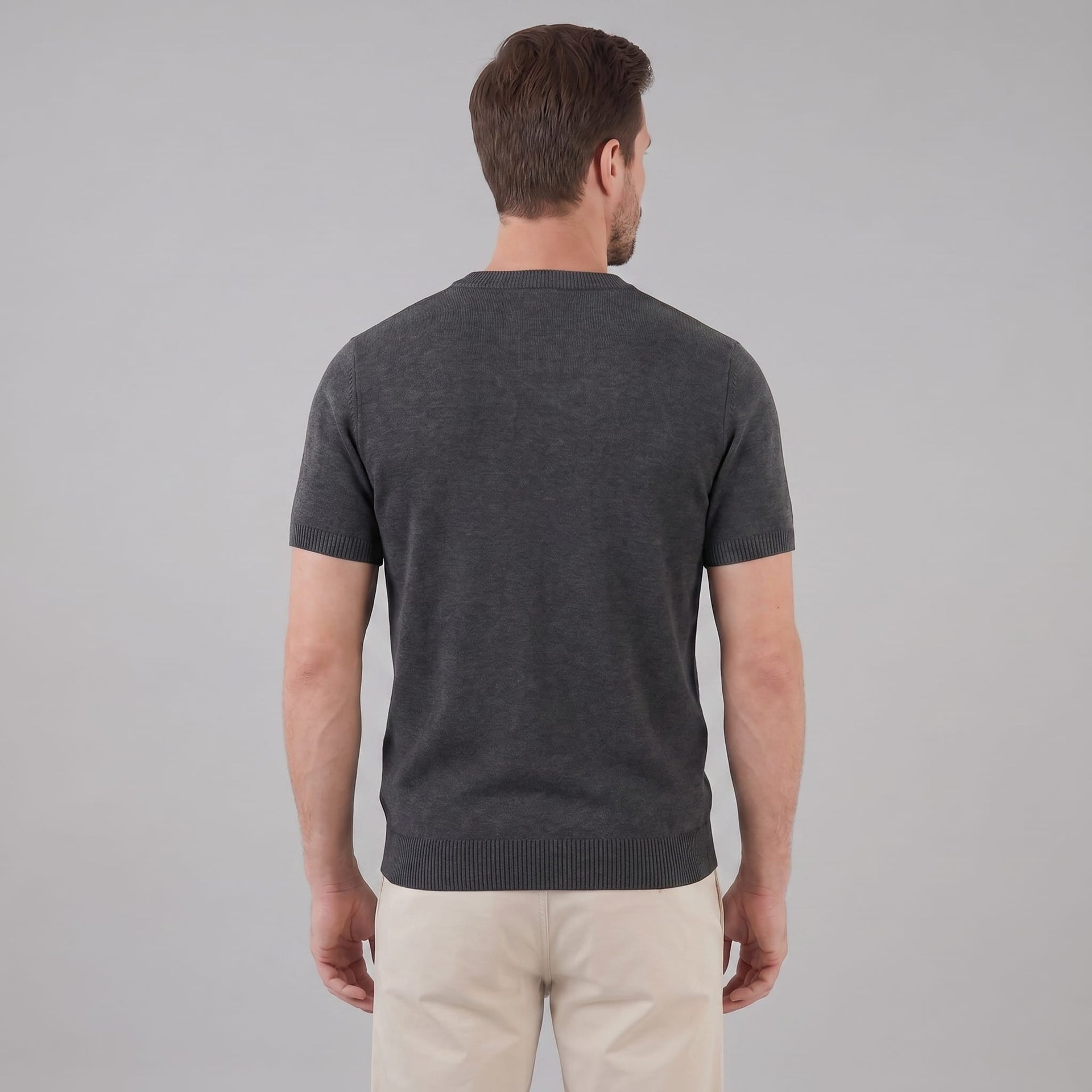Nash Textured Knit Crew Neck T-Shirt