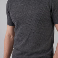 Nash Textured Knit Crew Neck T-Shirt