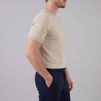 Nash Textured Knit Crew Neck T-Shirt