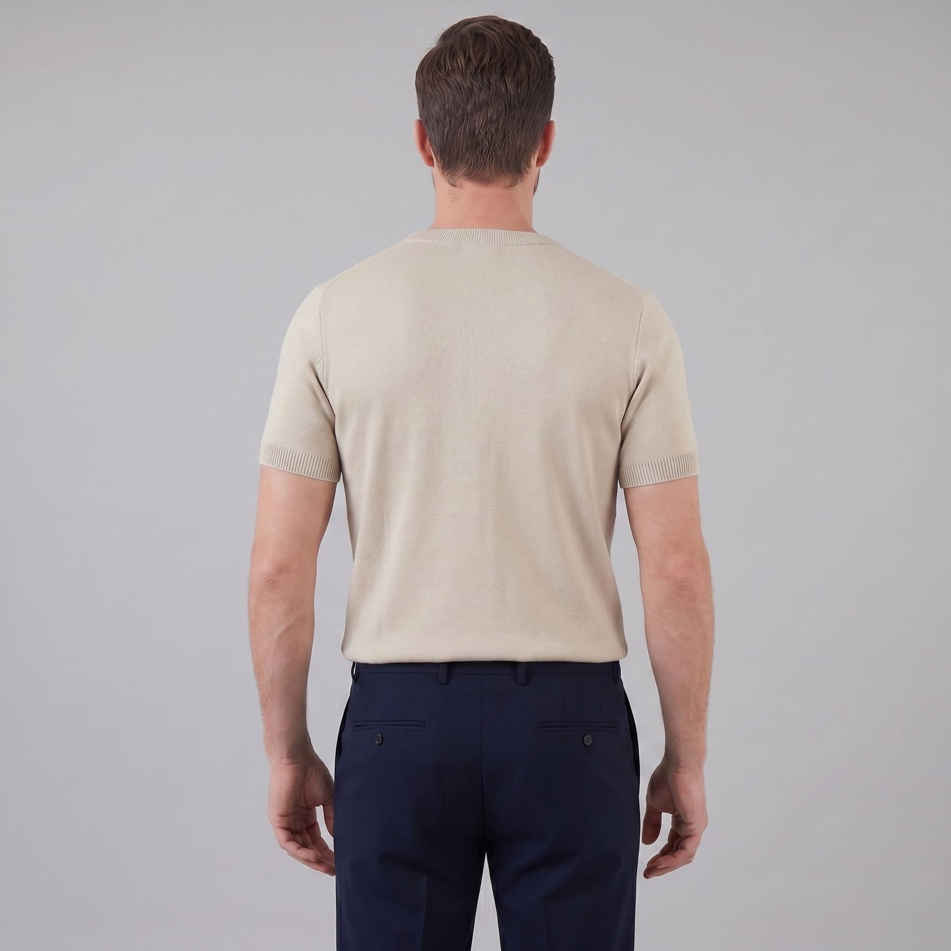 Nash Textured Knit Crew Neck T-Shirt