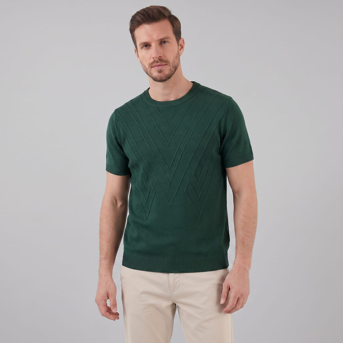 Nash Textured Knit Crew Neck T-Shirt_6