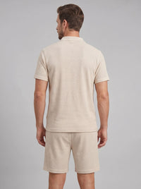 Donovan Textured Knit Polo and Shorts Set