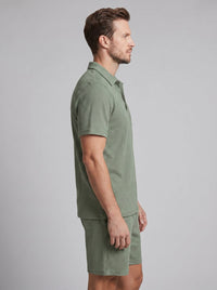 Donovan Textured Knit Polo and Shorts Set