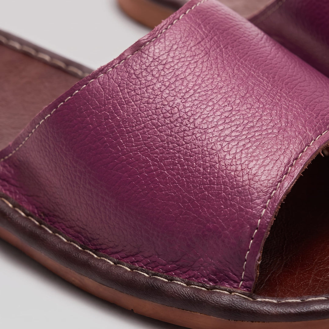 Waldron Faux Leather Slide Sandals