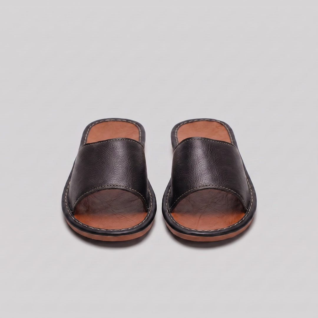 Waldron Faux Leather Slide Sandals