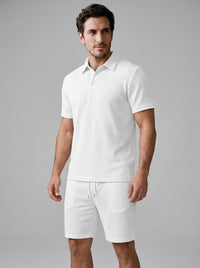 Duke Textured Polo and Shorts Set