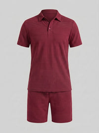 Duke Textured Polo and Shorts Set
