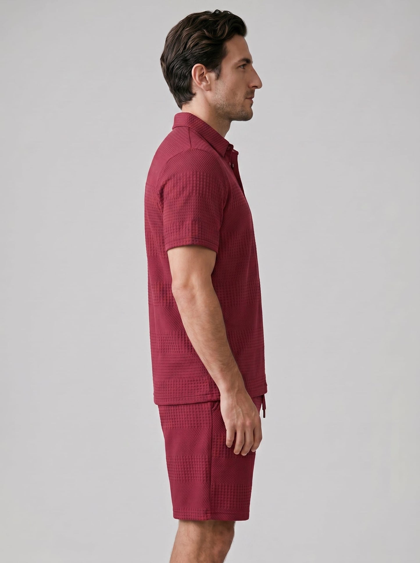 Duke Textured Polo and Shorts Set_13