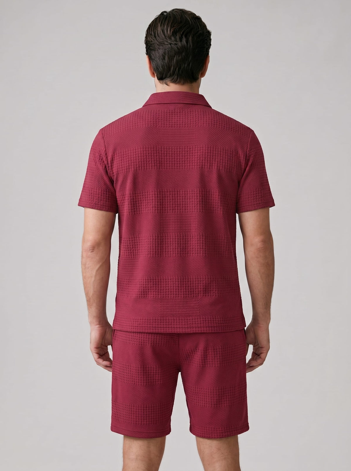 Duke Textured Polo and Shorts Set