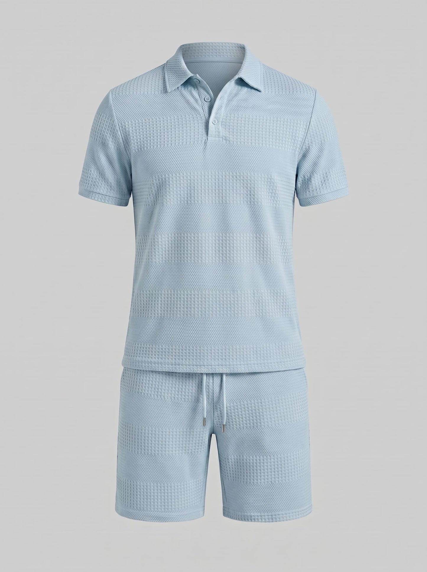 Duke Textured Polo and Shorts Set_16