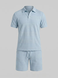 Duke Textured Polo and Shorts Set