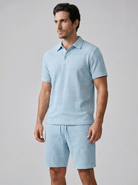 Duke Textured Polo and Shorts Set