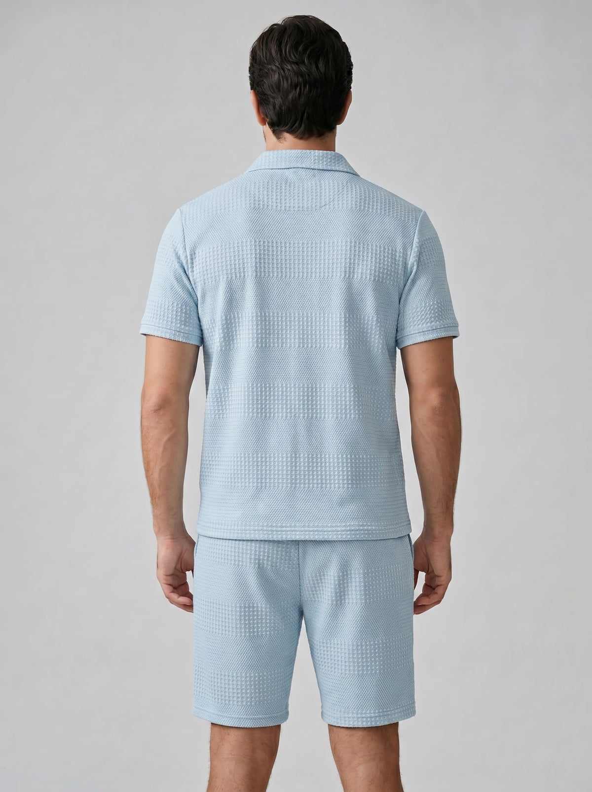 Duke Textured Polo and Shorts Set_19