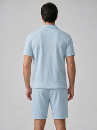 Duke Textured Polo and Shorts Set