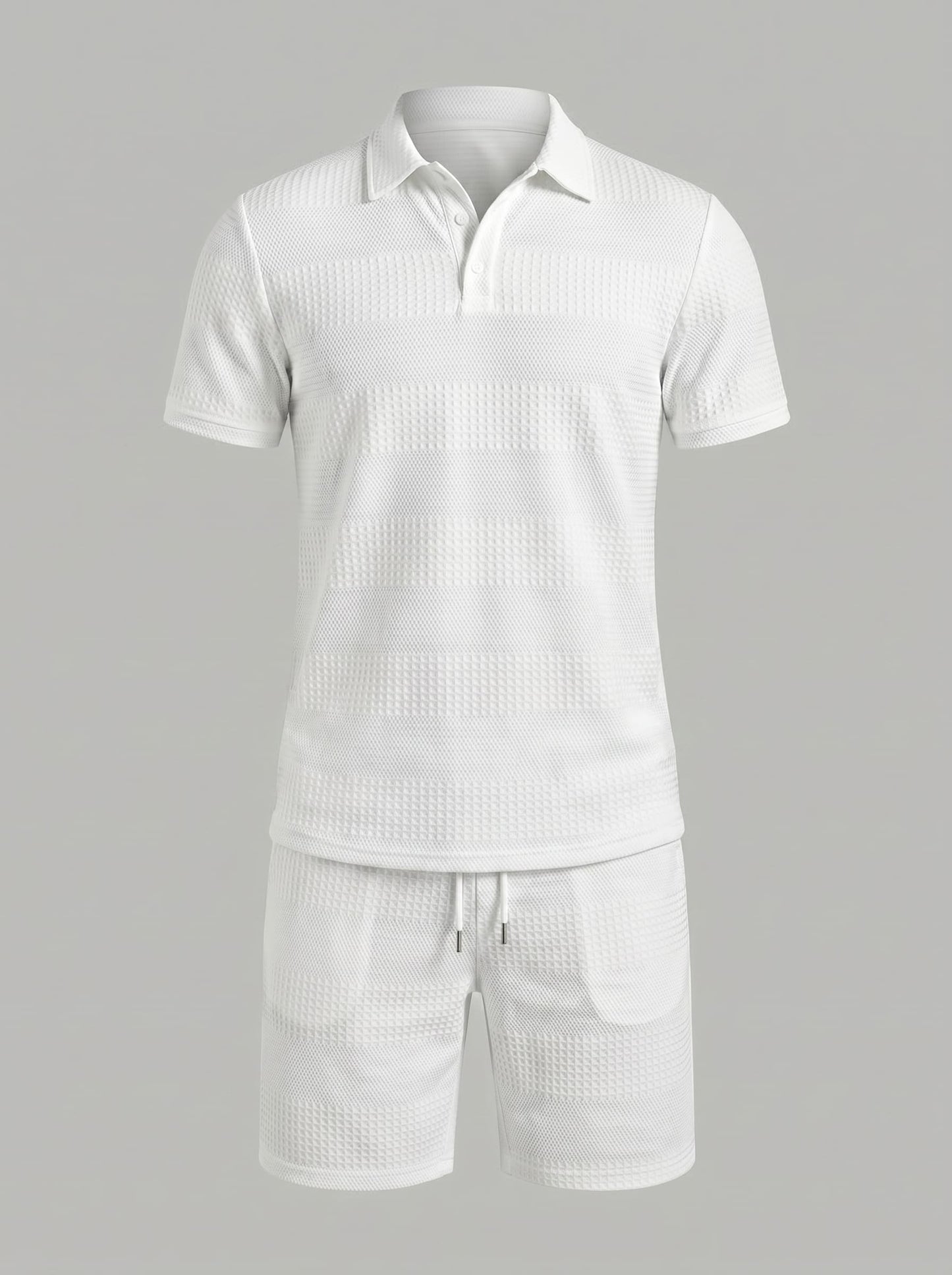 Duke Textured Polo and Shorts Set_2