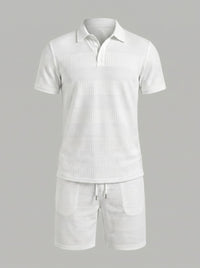 Duke Textured Polo and Shorts Set