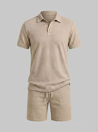 Duke Textured Polo and Shorts Set